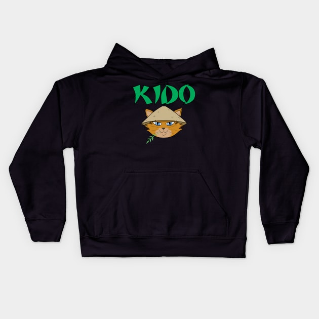 Kido the Samurai Cat Kids Hoodie by Rael Mochizuki Arts